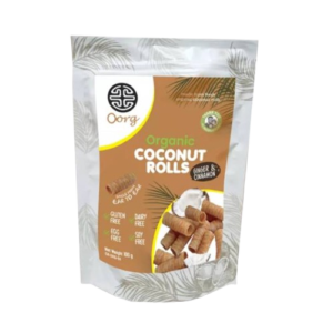 Organic Coconut Rolls Ginger & Cinnamon